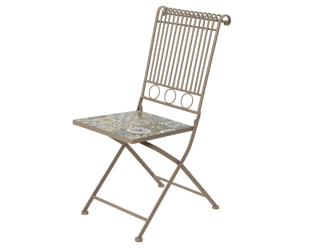 KAEMINGK Toulouse Bistro Stuhl Eisen L45-W38-H90cm,Braungrau 16939015