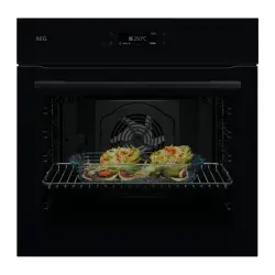 NBE7P60SB Backofen 60cm Schwarz SteamCrisp Pyrolyse 17Heizarten Kochassistent EEK:A+