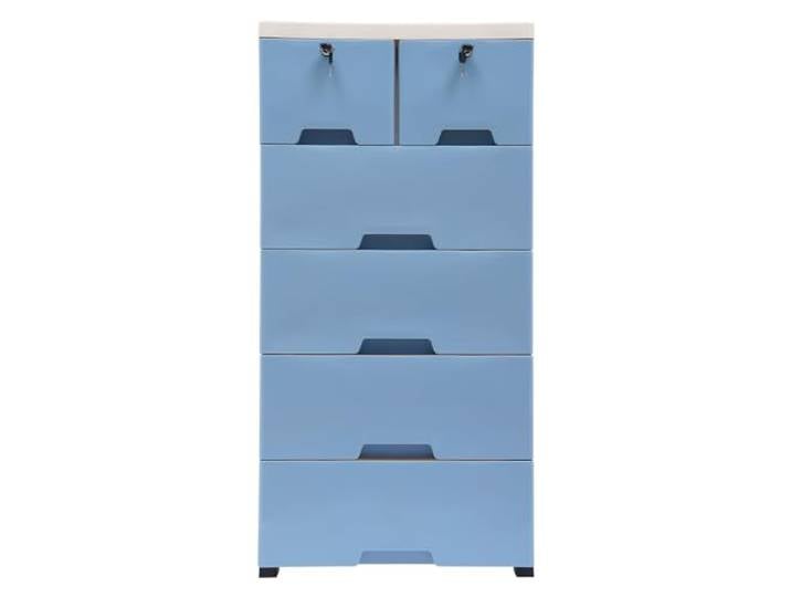 HHEMSTD Kommode 6 Schubladen kunststoffschrank Aufbewahrungsschrank für Schubladen Schrank mit Vier Rädern Nachttischschrank Flur Schlafzimmer kommode