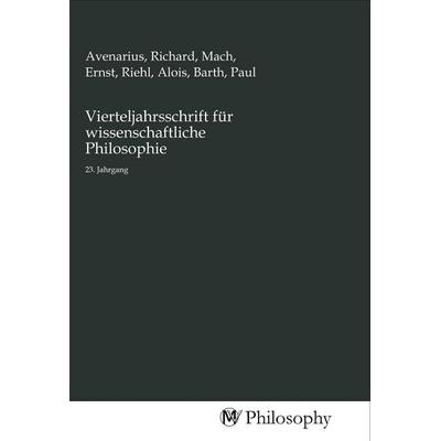 Vierteljahrsschrift für wissenschaftliche Philosophie, Taschenbuch von , MV-Philosophy, 978-3-96880-677-8