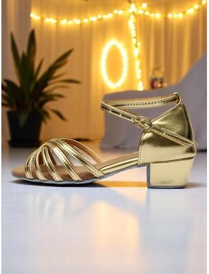 LightInthebox Women's Girls' Leopard Print Strappy Dance Shoes with Low Kitten Heel - Stylish Dance Shoes for Ballroom and Latin Dance