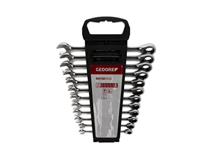 GEDORE red Assortiment de clés mixtes à cliquet\, 12 pièces\, Tailles 8 à 19 mm\, Plates\, Clés\, R07105012