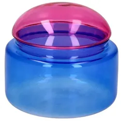 Voile Glasdose pink/blau 10cm