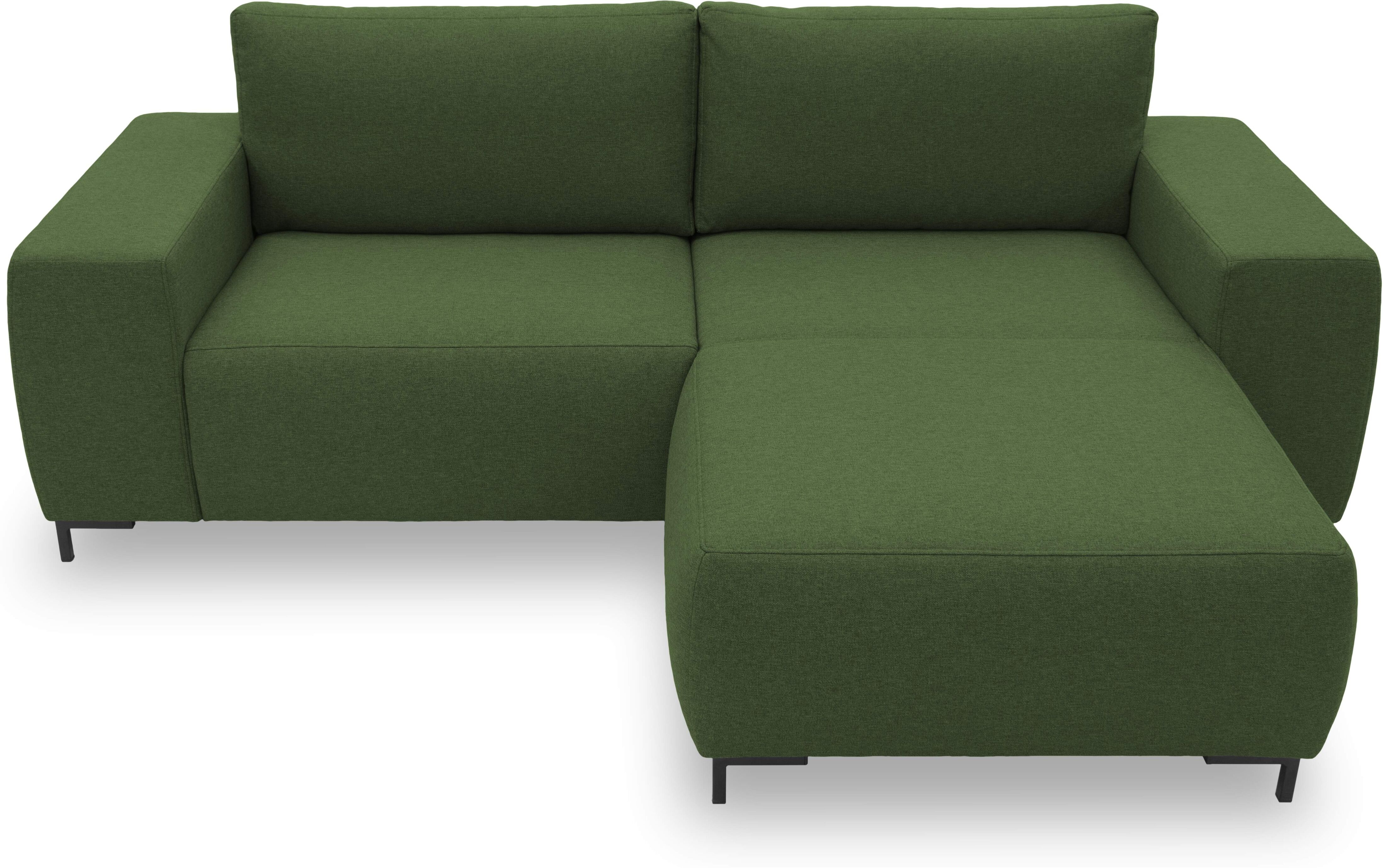 Ecksofa "Looks VI L-Form", grün, B:242cm H:87cm T:160cm, 100% Polyester, LOOKS BY WOLFGANG JOOP, Sofas, Ecksofa, gerade Linien, in 2 Bezugsqualitäten grün B/H/T: 242cm x 87cm x 160cm, Feinstruktur, Longchair rechts