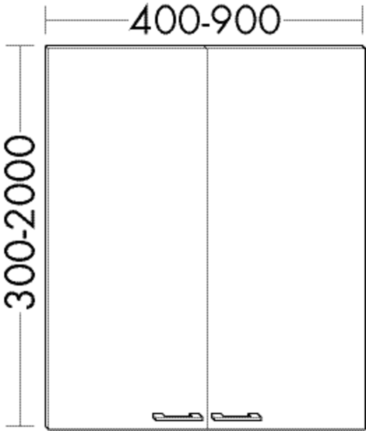 Burgbad 2 Türen+Glasboden System 30 Preisgruppe 4 Sana 6x267x267 Asteiche Natur, FRW080DF6336 FRW080DF6336
