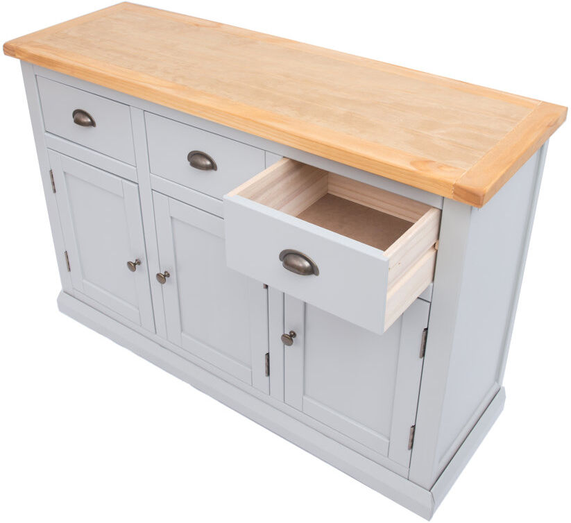 Longshore Tides Valle 120cm Sideboard Grey/Bronze 80cm H X 120cm W X 40cm D