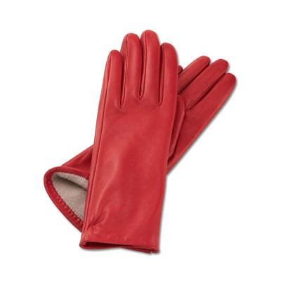Lederhandschuhe "Leder", Damen, Gr. 7.5, rot, Leder, COLLEZIONE ALESSANDRO, Handschuhe