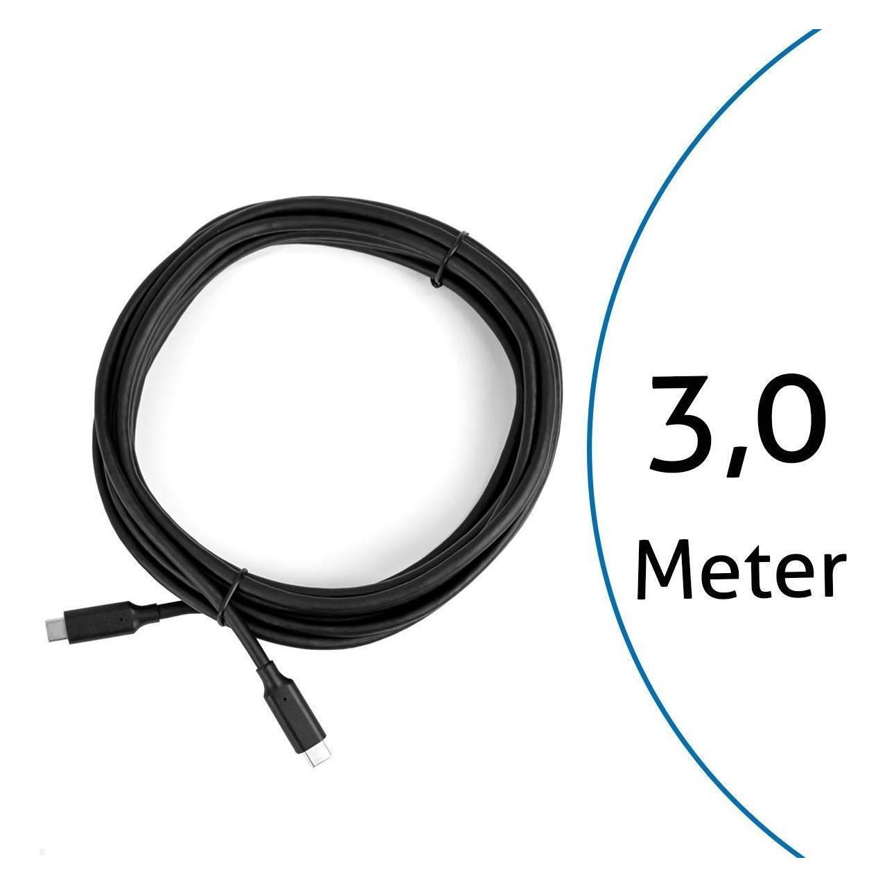 TecLines TUC013B USB-C 3.0 Kabel 3m Länge, schwarz (3 m) (TUC013B)