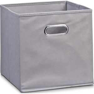 Zeller Aufbewahrungskorb 14130, 21L, 28 x 28 x 28 cm, Stoff, grau