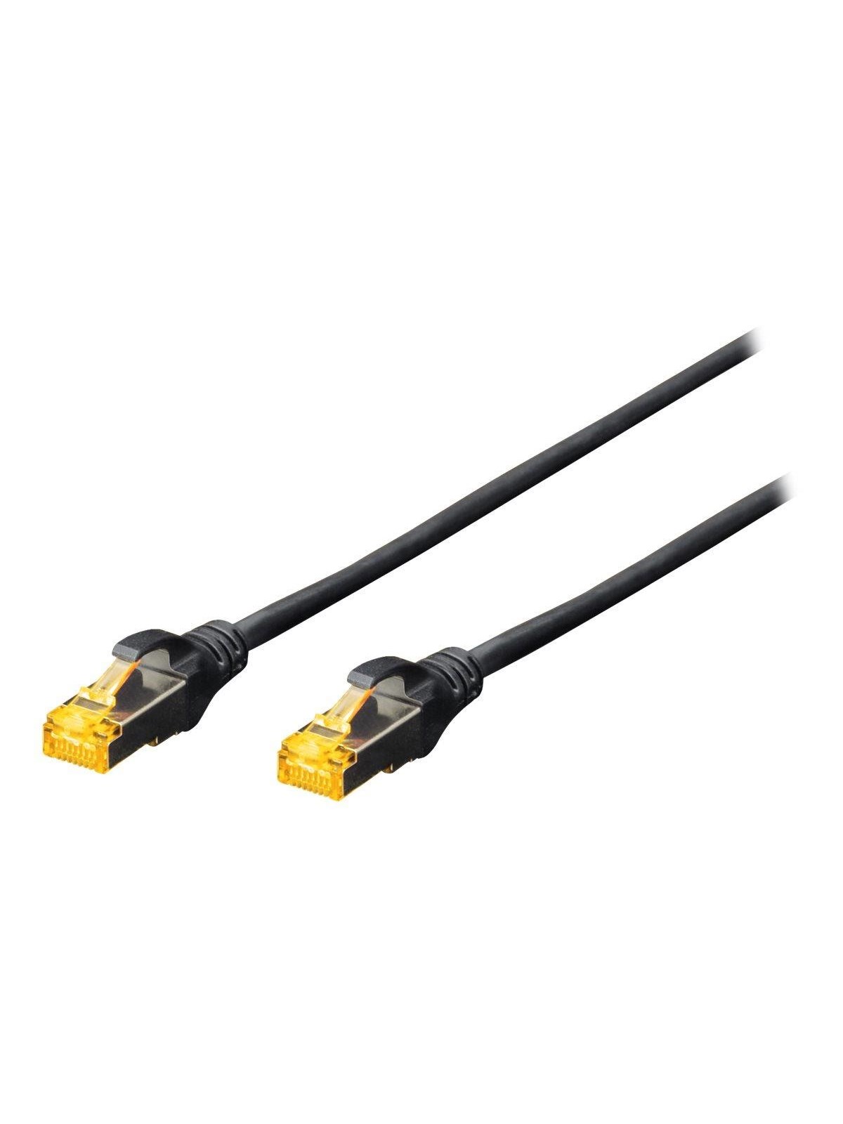 DIGITUS Professional patch cable - 25 cm - black - Schwarz