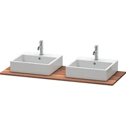 Duravit XSquare Massivholz-Konsole, 2 Ausschnitte, 1400x20x550mm, XS064GB7777