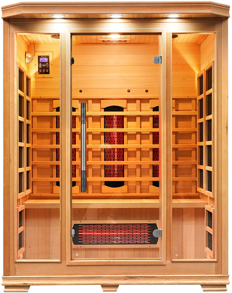 Vidalux Solara Full Spectrum Infrared Sauna With Complete Heat Chrome 3 Person