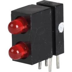 MEN 18012233 - LED-Baustein, rot/rot, 3 mm, 3 mcd, 60°