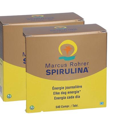Marcus Rohrer Spirulina Navulling Duopack 2x540 St Tabletten
