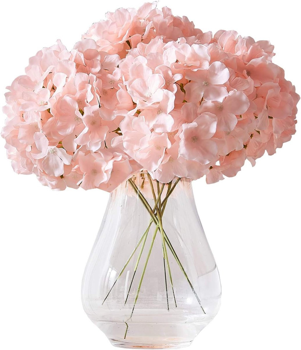 SnelShoppen 10 stuks kunstmatige zijden hortensia bloemen voor bruiloft en decoratie