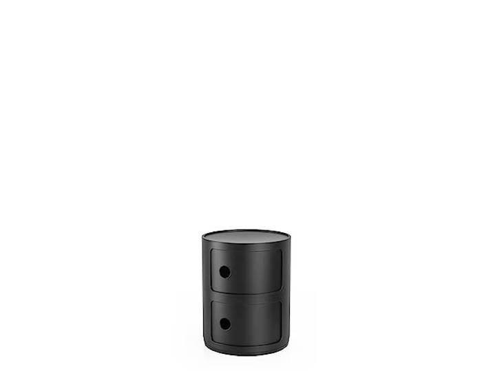 Kartell Componibili Recycled\, Meuble Conteneur 2 éléments\, Noir Opaque Kartell Componibile 2 Elementi Bio Nero Mat 4986/09 – Comodino di DesignComponibile Kartell: un'icona in versione Bio MatIl
