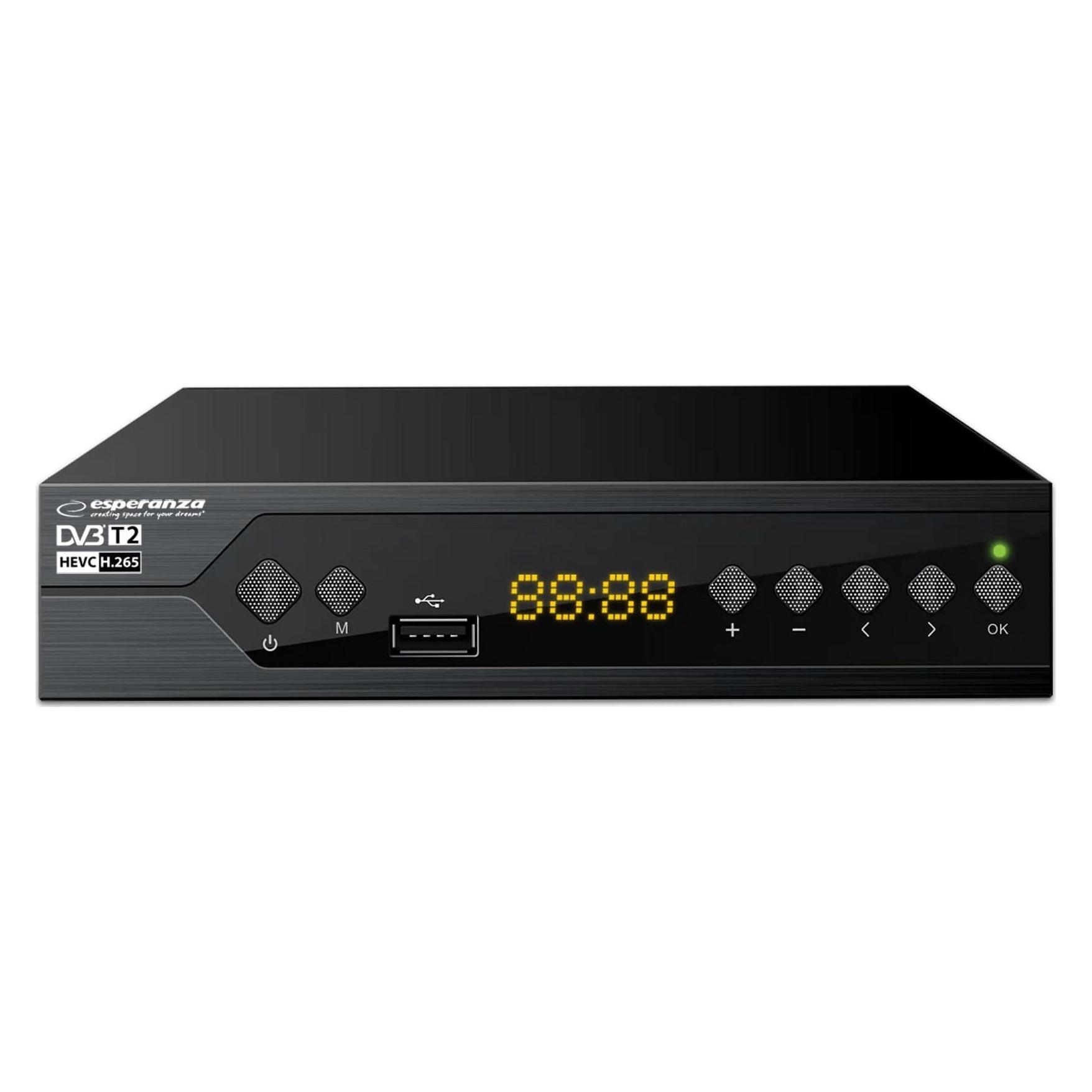 Esperanza EV107R TV Set-Top-Box Kabel Schwarz (DVB-T2) (EV107R)