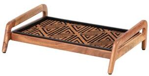 Jani Single-Tier Natural Stand 2-Pair Rubber Boot Tray