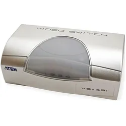 Aten VS491 VGA Video Switch, 1 Monitor - 4 PCs, Switch Box