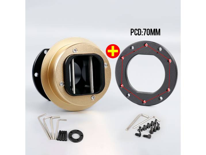 Remplacement pour moyeu à dégagement rapide des côtés du volant Fanatec QR2 avec adaptateur d'espacement de volant 6x70mm