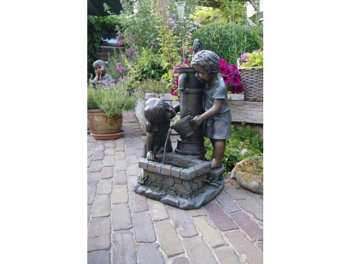 Gartenbrunnen UBBINK Gartenbrunnen Atlanta , grau, Polyresin, Wasserspiele, Gartenbrunnen