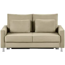 Schlafsofa Mikrofaser Fürth , beige , Maße (cm): B: 166 H: 90 T: 95.0