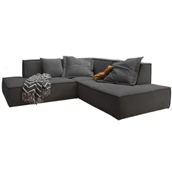 ECKSOFA SAMU Anthrazit Webstoff