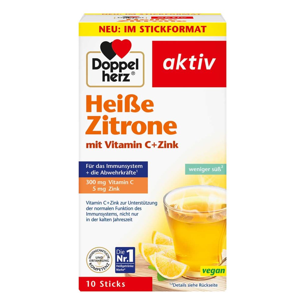 Queisser Pharma GmbH & Co. KG Doppelherz Heisse Zitrone Vitamin C + Zink Granula 07091098