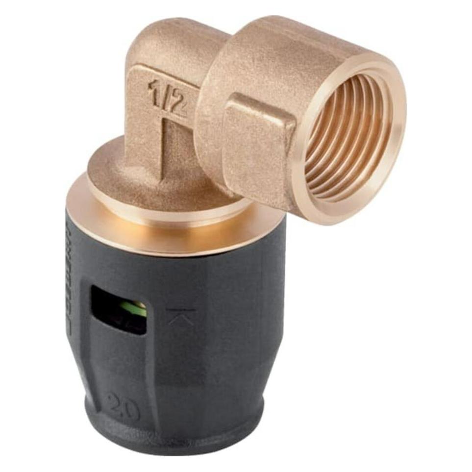 Geberit Übergangsbogen PushFit d 20mmxRp 1/2, 90Gr, m IG, Rotguss (87068220)