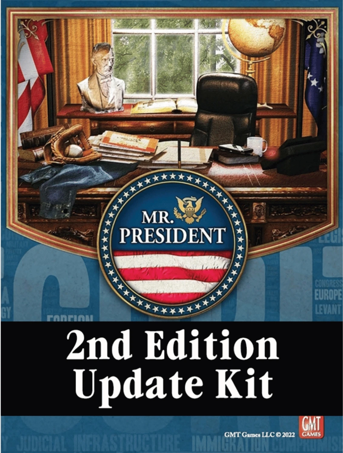 Mr. President: The American Presidency, 2001–2020 2nd Edition Update Kit by GMT Games, Includes Printed Materials, Counters, and Scenario Booklet