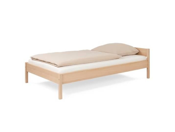 Ehrenkind® Jugendbett 120x200 cm Massivholz Buche Natur, Nova Standard