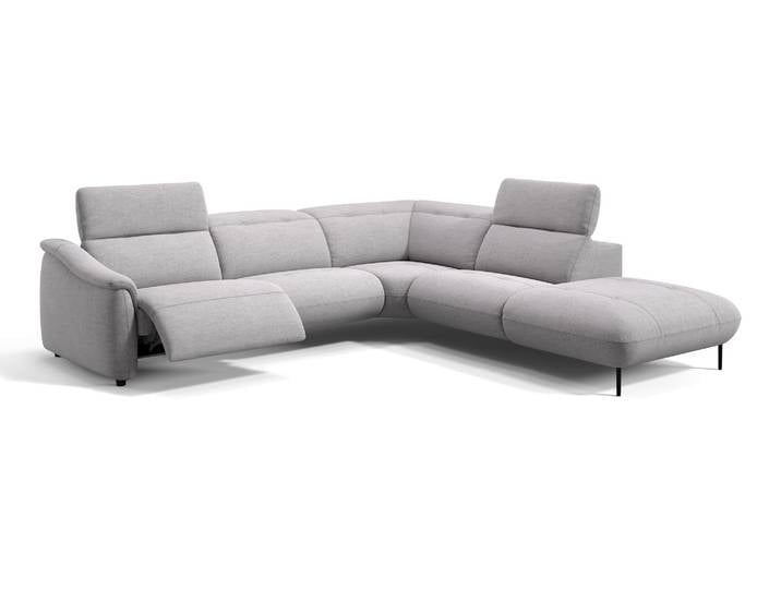 Ecksofa ORENO Stoff Eckcouch Eckcouchgarnitur Funktionssofa elektrisch Relaxfunktion Designer Couch