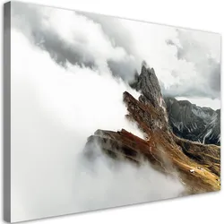 WANDBILD berggipfel in den wolken