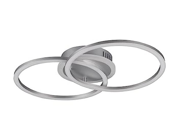 Reality Leuchten LED Deckenleuchte Venida R62783187, Metall titanfarbig, inkl. 25 Watt LED, Switch Dimmer
