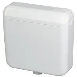 WC Spülkasten Aufputz mit Zubehör - tiefhängend, 2 Mengen Taste - weiß