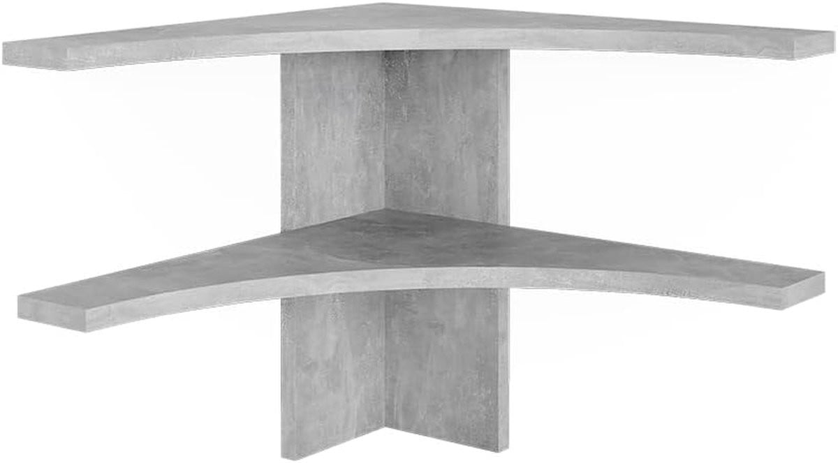 Stijlvolle Hoekplank Beton Optiek - Wandrek voor Opslag en Decoratie