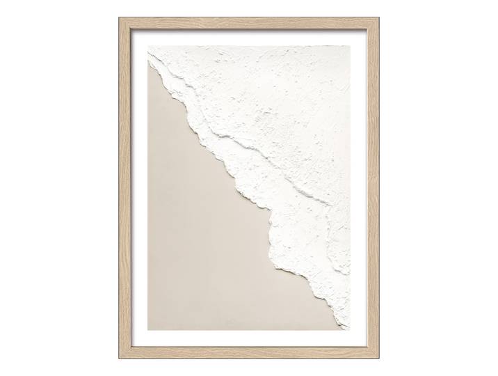 Holzbild Minimal Art Floatglas, MDF Grau/Beige 33 x 43 x 1cm