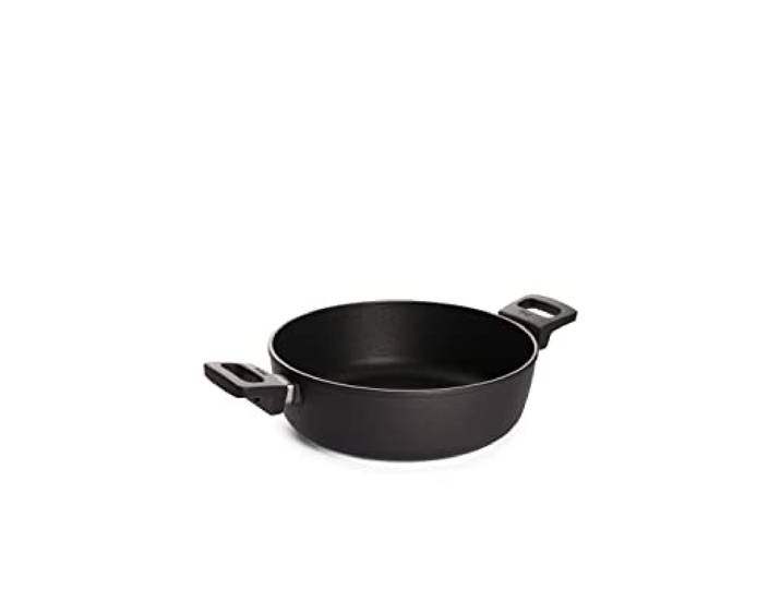 Woll Nowo Titanium Kasserolle, Ø 26 cm, 8 cm hoch, 3.5 Liter, mit 2 Seitengriffen - Geeignet für Ceran, Gas, Elektro, Halogen - nicht induktionsgeeignet