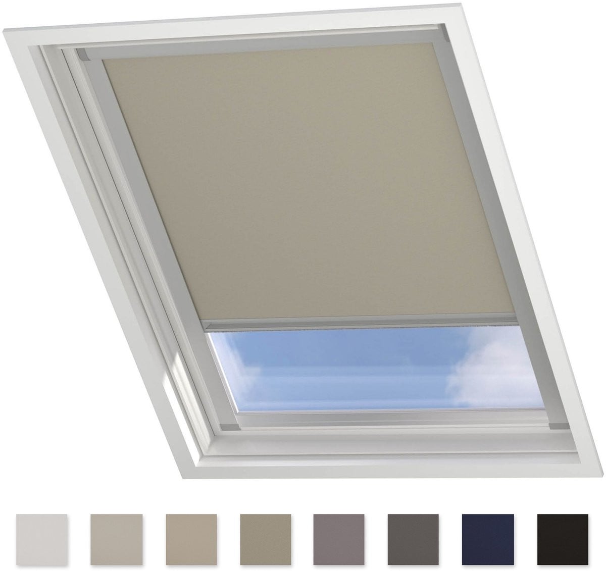 DTCH Dakraam Rolgordijn Trend Verduisterend - Taupe - voor VELUX - PK04