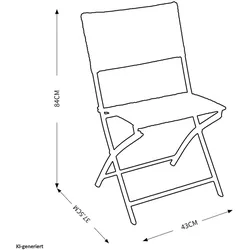 HTI-Living, Gartentisch + Balkontisch, Tischgruppe Siggi (37.50 x 43 x 84 cm)