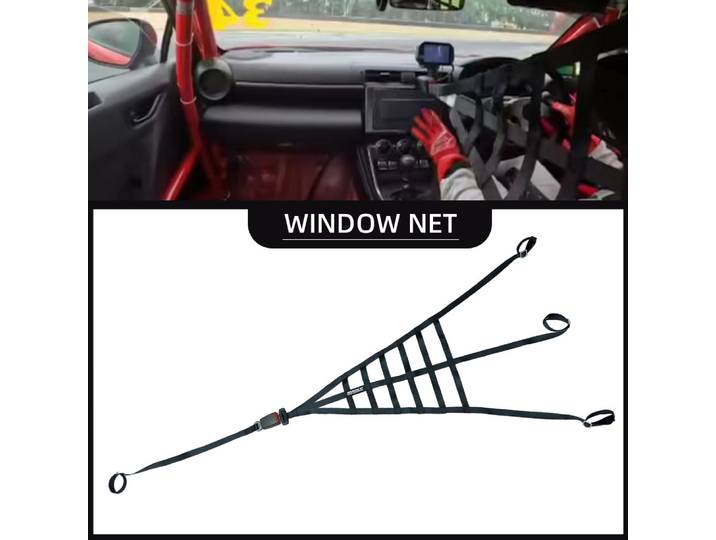 Filet de fenêtre de voiture de course, équipement de sécurité, maille de sécurité en Nylon, accessoire de sécurité universel Durable pour véhicule