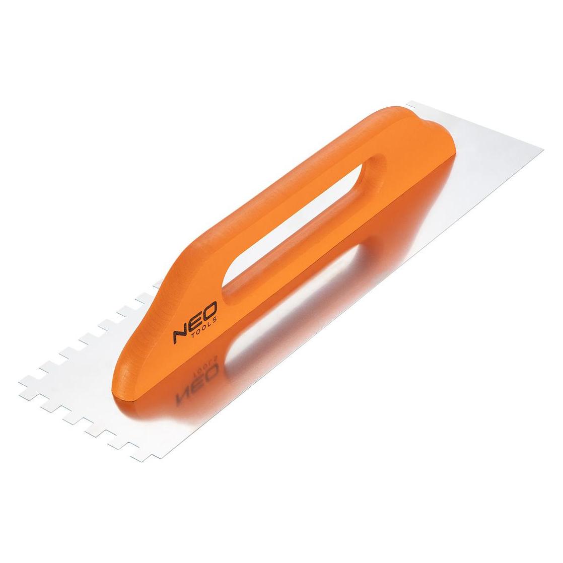 Neo Tools spatula with teeth 480x128mm tooth 10x10x10mm wooden handle (50-183) (12.80 cm) (TOP-50-183)