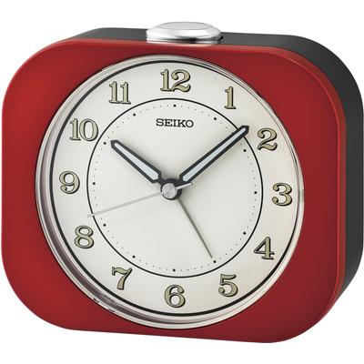 Quarzwecker SEIKO "QHE195R", rot, Wecker, Wecker, Schlafzimmer, Geschenkidee, Piepalarm, durchlaufende Sekunde