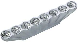"Utopia Alley Gleam 8 Crystal Pull Handle - Decorative Cabinet Drop Pull Handles for Cabinets, Chrome, 1.3"" Center to Center"