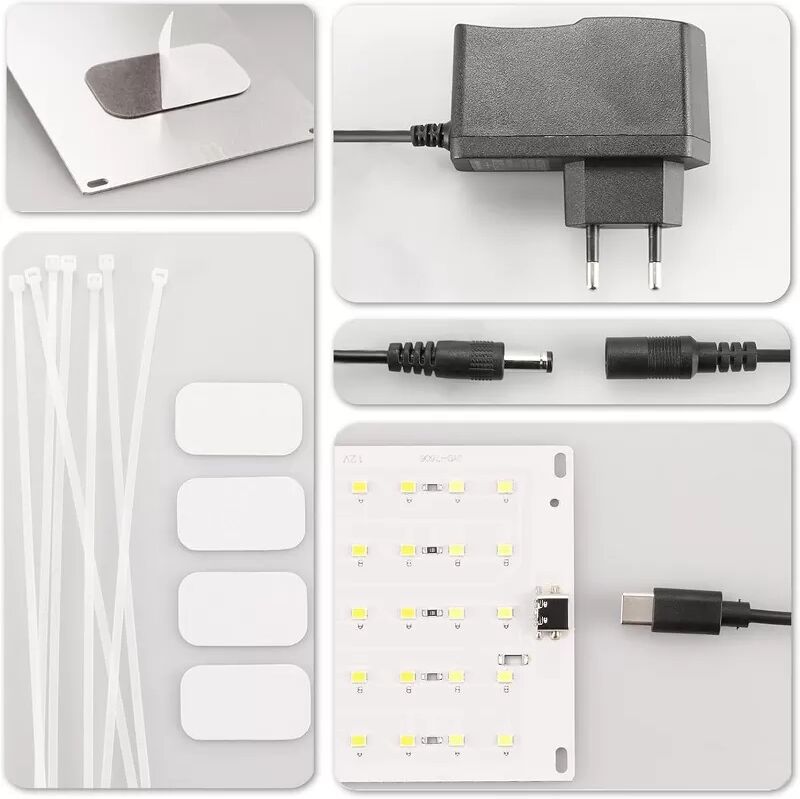 INF LED-Wachstumslampe mit EU-Adapter