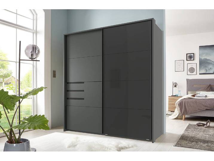 Passepartout Schwerin 183 x 200 x 12cm Schwarz Spanplatte, foliert