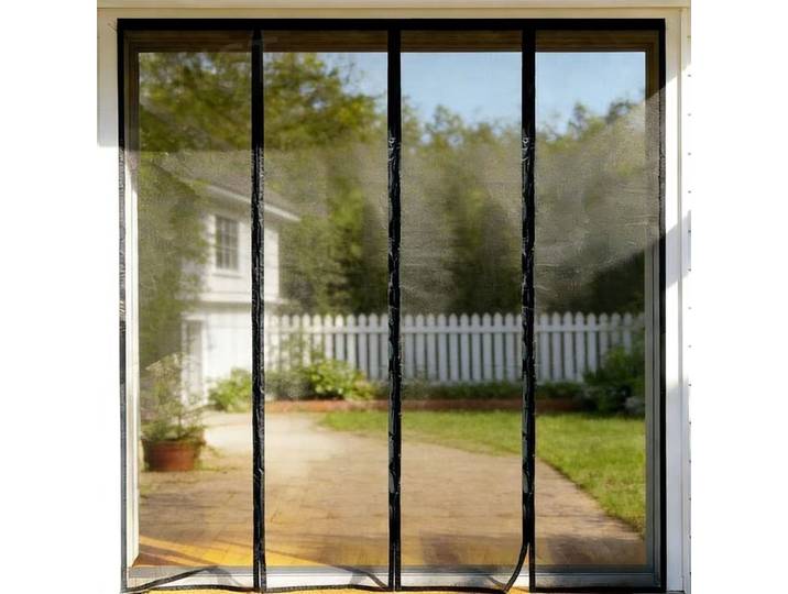 Moustiquaire magnétique pour porte, rideau anti-insectes d'été sur mesure à fermeture automatique, rideau de porte de garage, grande taille