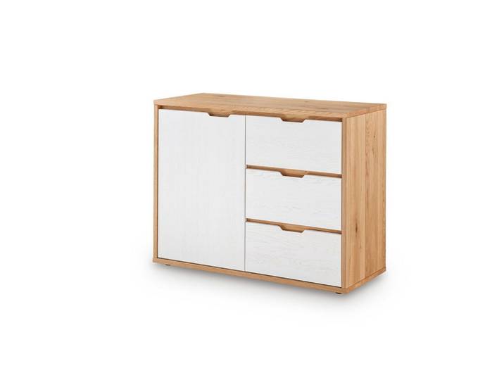Sideboard Front weiß oder grau 105cm 'Alabama' Wildeiche massiv
