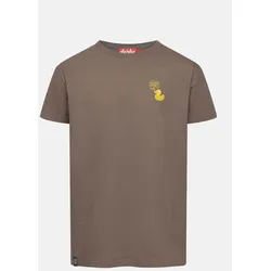 Derbe T-Shirt What The Duck Herren Braun GOTS Organic