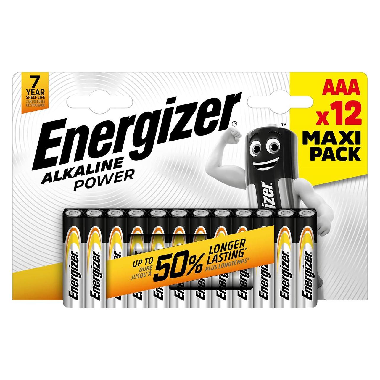 Energizer Alkaline Power AAA-Batterien - 12er-Pack - 1,5 V (12 Stk., AAA) (36164114)